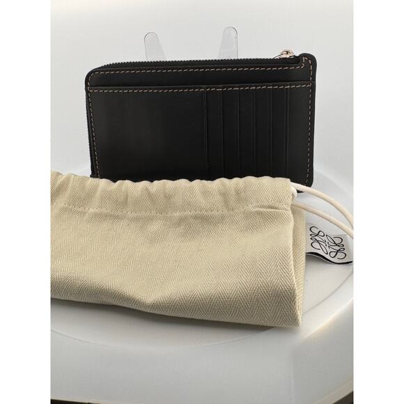 Loewe Black Puzzle Stitch Zip Card Holder - Picture 3 of 5